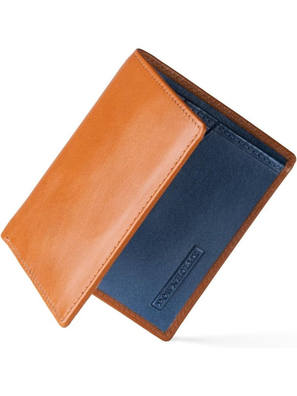 Sleek Slim Leather Bifold Wallet for Men - Stylish Saddle Tan Design